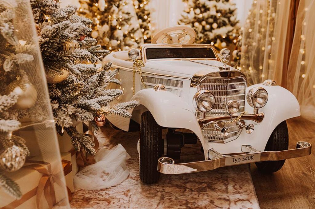 Ateliér Půda připravený pro vánoční focení v Brně